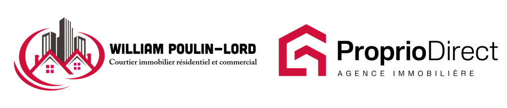William Poulin-Lord – Courtier Immobilier Proprio Direct – Double Logo